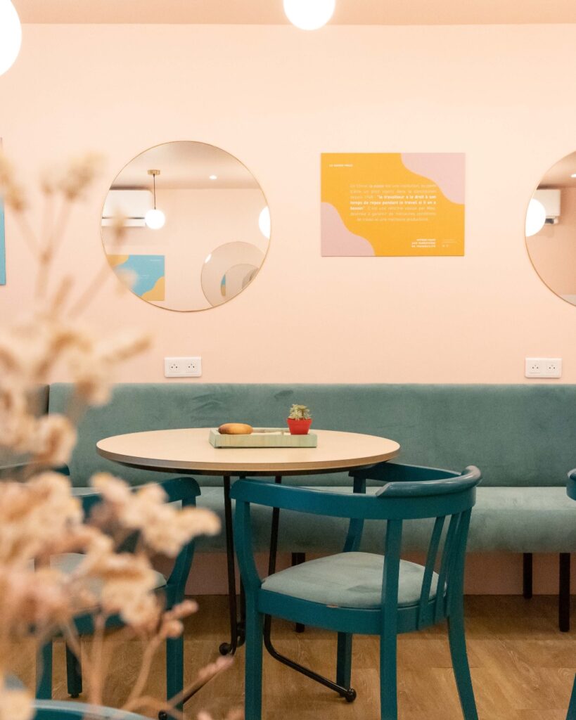 2 Quietum restaurant healthy - table Séverine Gaffori Architecte d'Intérieur décoration